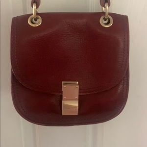 Leather cross body purse